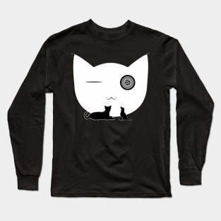 Black & White Catland Long Sleeve T-Shirt